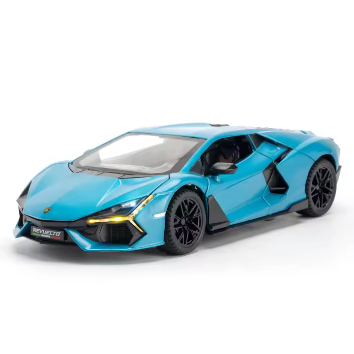 Coche De Acción Diecast 1:24 REVUELTO Para Niños Con Luz Y Sonido Puertas Abiertas Vehículo De Carreras Regalo Para Festival Material De Aleación Y Goma Tamaño 21x9.5x5CM - 1