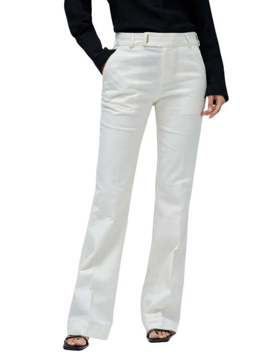 Pantalón Chino Flare Lino Salsa Jeans Crudo