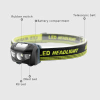 Lámpara De Cabeza Mini Roja Y Blanca 4 Modos Impermeable Linterna LED Super Brillante Torch Lanterna Usa Batería AAA - details 5