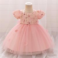 Vestido De Princesa Para Niñas En Tule Rosa Para Fiesta De Boda Vestido De Cumpleaños Fluffy Ropa De Bebé Vestido De Fiesta De Primera Edad - details 1
