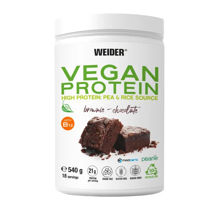 Weider Vegan Protein Chocolate 540 G - Proteína Vegana Alta en Proteínas - 1