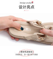 CA Sandalias de mujer de talla grande 2025 con tiras y diamantes de imitación, tacón plano y caña baja. - details 3