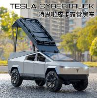 Modelo De Coche De Aleación 1:24 Tesla Pick up Juguetes RV De Camping Decoración Regalo Metal Sin Batería Para Mayores De 14 Años - details 0