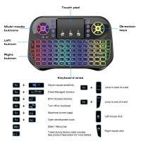 FGNS Mini teclado inalámbrico + Bluetooth con retroiluminado Colorido con panel táctil y teclas multimedia para TV Android Box HTPC PS3, XBOX360, móviles inteligentes, tablet Mac Linux Windows OS. - details 2