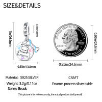 925 Plata Esterlina Encantador Gato Uña Rosa Charms Bolas Para Pulsera Original 3mm Joyería Fina Hecha a Medida Cumpleaños Fiestas Aniversarios Bodas Compromisos - details 4