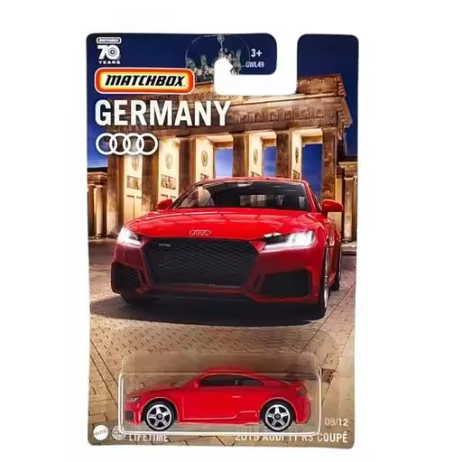 MATTEL - Matchbox - Audi TT RS Coupe - Coche de Juguete Metalico - Coche de Carreras de Alemania - Regalo Original - Edad recomendada mayores de 3 años - 1