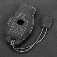 Funda De Llave De Coche En Cuero Suede Para Mercedes Benz a C E S G Class GLC CLE CLA GLB GLS W177 W205 W213 W222 X167 Accesorios AMG Fob - details 2