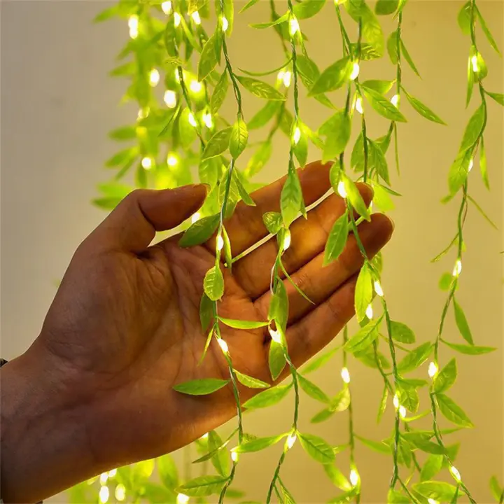 Guirnalda De Luces LED De Hojas Artificiales De Sambuco Para Decoración De Navidad Fiesta Boda Y Jardín En Casa - 1