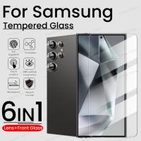 Protector De Pantalla De Vidrio Templado 6en1 Para Samsung Galaxy S25 Ultra S24 plus Fondo Suave Protector De Lente De Cámara S24+ S25Ultra - details 0