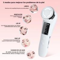 Masajeador Facial De 5 En 1 EMS Microcurrent Rejuvenecimiento De Piel Tensión Elevación LED Antiarrugas Dispositivo De Compresión Caliente Para Cuello Y Rostro - details 2