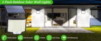 Lámpara Solar Exterior 172LED Con Sensor De Movimiento Y Control Remoto 3 Modos Para Patio Garage Jardín Protección IP65 ABS - details 15