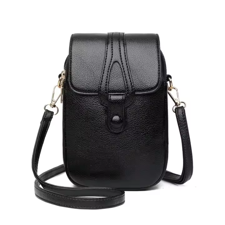 Bolso De Hombro Para Mujer Mini Multifuncional De Cuero Sintético Microfibra Estilo Fashion Cierre Hasp Múltiples Usos Para Teléfono Móvil Deporte - 1