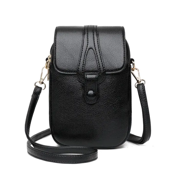 Bolso De Hombro Para Mujer Mini Multifuncional De Cuero Sintético Microfibra Estilo Fashion Cierre Hasp Múltiples Usos Para Teléfono Móvil Deporte - 1