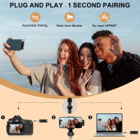 Microfono Inalámbrico Profesional Lavalier Para Entrevistas Podcasts Vlogs Videos Compatible Con iPhone iPad Android IOS 3.5mm - details 12