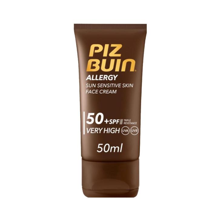 Piz Buin - Crema fotoprotectora 50+ con tecnología Allergy, ideal para pieles reactivas y atópicas, 50 ml — oferta en Miravia