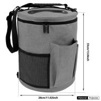 Bolsa De Almacenamiento Para Tejer Y Crochet De Gran Capacidad Portátil Con Bolsillo Para Agujas Y Gancho Organizador De Herramientas De Bordado Y Costura - details 6