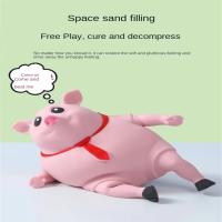 Juguete De Alivio Del Estrés Squeeze Pig Kawaii Para Niñas Y Niños Juguetes Sensory De Rebound Lento Animal Rosa Suave De Plástico EVA Tamaño 14x15CM/19x21CM - details 4