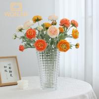 Artificial Flor De Paeonia Individual Con 3 Cabezas Decoración De Hogar Para Boda Hotel Lujo Iluminación Falsa Flor De Seda - details 1