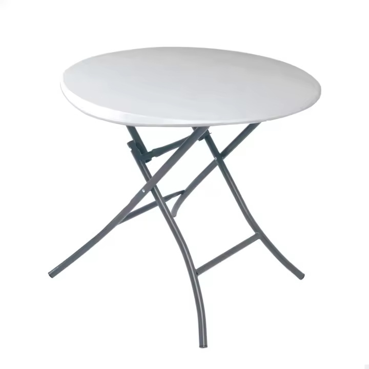 Mesa redonda plegable blanca Lifetime D83x73,5 cm (Color Baby 92104) - 1