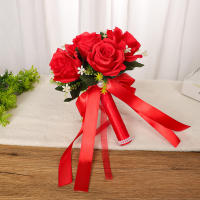 Bouquet De Novia Y Damas De Honor Flores De Seda Blancas Rosas Artificial Accesorios De Boda Flores Mariage Para La Novia - details 6