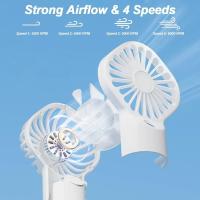 FGNS Mini Ventilador de mano con agua, Ventilador  Portátil nebulizador, humidificación silenciosa, Mini Ventilador de mano Recargable Cuatro velocidades del Viento con pulverización Agua para Exteriores, Oficina, Campamento - details 4