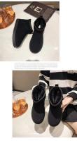 Botas De Nieve Para Mujer Invierno Calientes Cuero Sintético Antideslizantes Impermeables Cortas Con Forro De Algodón Cómodo Talla Real - details 11