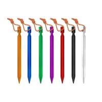 Juego De 10 Piezas De Aluminio Ultraligero Palos De Tenda 18cm Para Camping Al Aire Libre Con Cordón De Viento Y Bolsa De Almacenamiento Para Palos De Tenda - details 0