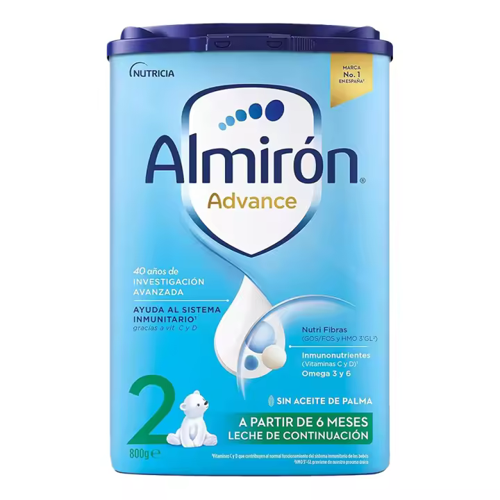 🎀 Almirón Advance 2-Leche en Polvo Bebé | Etapa 2 | Fórmula infantil en polvo apta para bebés de 6 a 12 meses - 1