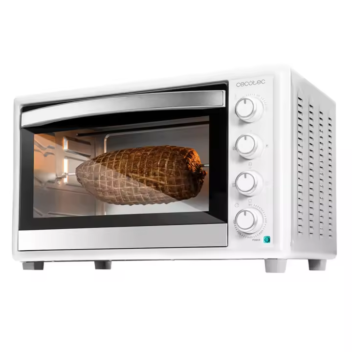 Cecotec - Horno sobremesa Bake&Toast 1090 Black de 10 L con resistencias de cuarzo, temporizador acústico y puerta de doble cristal - 1