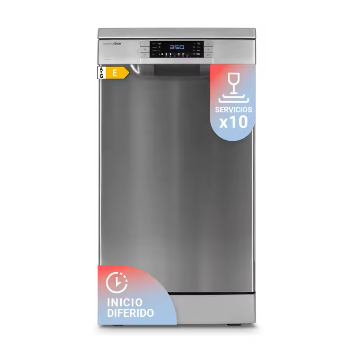 UNIVERSALBLUE Lavavajillas JAVA 6045DX Libre Instalación Inox 45cm 8 Programas Lavado - 1