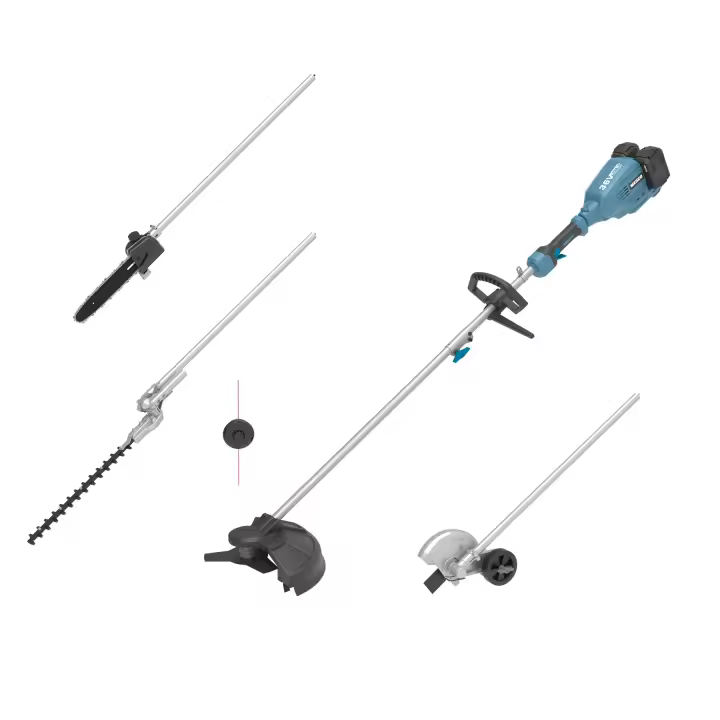Multiherramienta Jardín Wesco de Batería 5 en 1: Desbrozadora, Cortasetos, Cortabordes, Motosierra y Pértiga - 1
