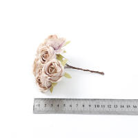 6Pcs Arreglo De Flores Artificiales Peonía Para Decoración De Hogar Y Bodas Decoración De Habitaciones Falsas Flores Para Wreaths De Manualidades Y Regalos - details 1