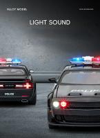 Dodge Challenger SRT Police Car 1:22 Escala Coche De Metal Diecast Regalo Para Niños Decoración Vehículo Juguetes C385 - details 3