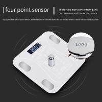 Báscula De Cuerpo Con LED Digital Inteligente Sincronizada Con La Energía De La Batería Escala Electrónica De Salud Familiar De Vidrio Reforzado Cuadrada Máxima Capacidad De 200KG - details 3
