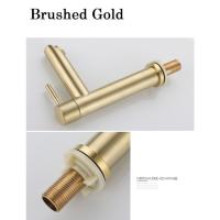 Grifo De Baño De Acero Inoxidable SUS 304 Dorado Estilo Vintage Montaje En Superficie Solo Mano Corriente De Agua Fría Y Caliente No Incluida - details 9