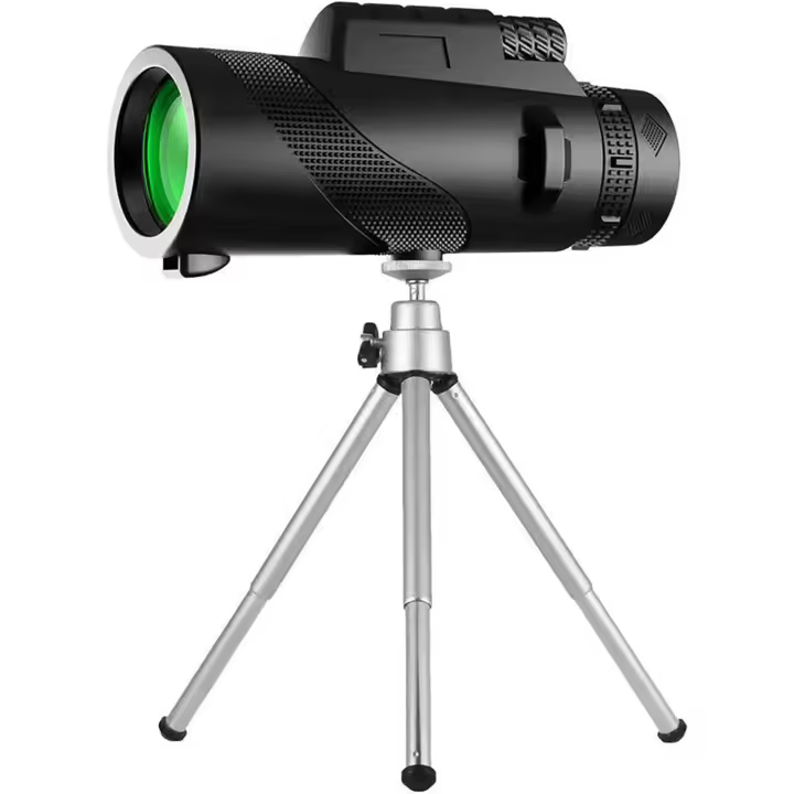 TELESCOPIO MONOCULAR 80x100, alcance bifocal monocular HD de alta potencia, portátil, impermeable y antiniebla, prisma BAK4 - 1