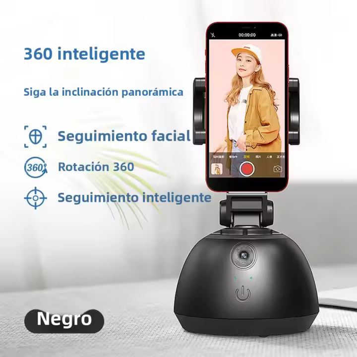 Soporte De Teléfono Inteligente Con Gimbal De Seguimiento Facial Selfie Stick 360 Grados Doble Eje Rotación Completa Soporte Para Objectos - 1