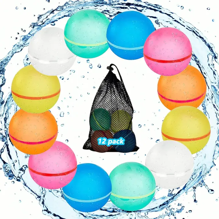 Globos de Agua Reutilizables para Niños y Adultos - 18 Bombas de Agua Magníficas with Bolsa de Malla - 1