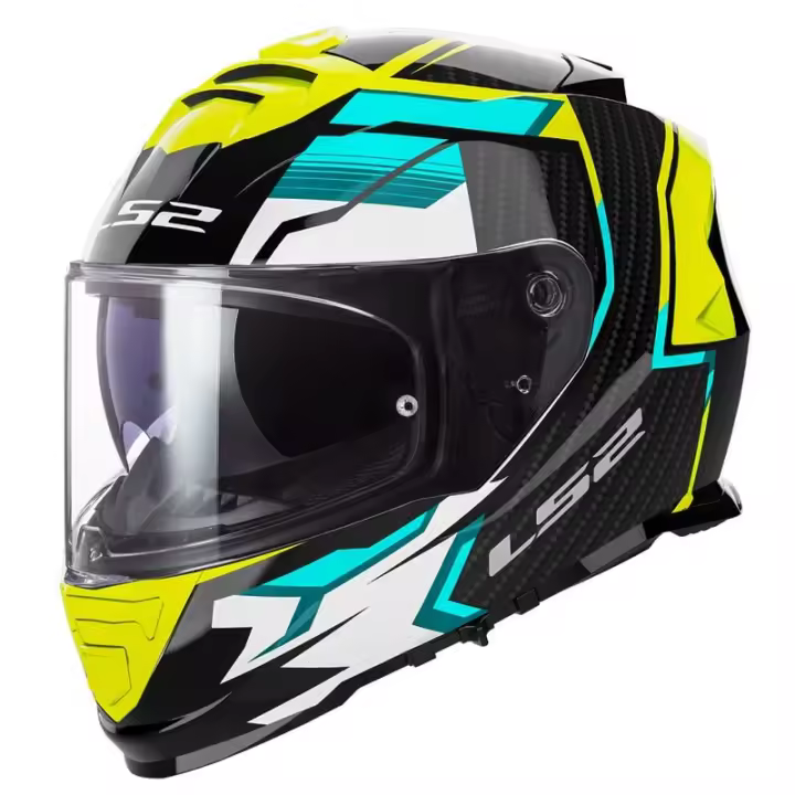 Casco moto  Integral LS2 ff800 Storm II tracker  negro azul amarillo 2206 - 1