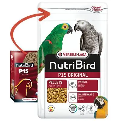 Nutribird P15 Original Versele-Laga para Loros Medianos y Grandes 3 Kg - Nutrición Equilibrada - 1