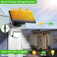 Luz Solar Exterior Con Sensor De Movimiento Y Control Remoto IP65 Impermeable Para Patio Garage Seguridad Luz De Pared - details 17