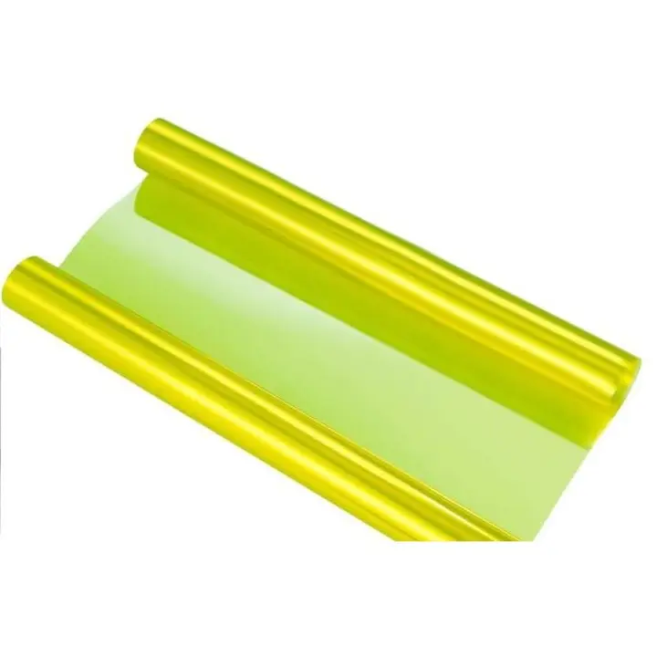 NewL Lámina adhesiva de vinilo para faros delanteros de coche, 30,5 x 121,9 cm, color amarillo fluorescente - 1