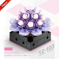 Bloques De Construcción DIY MOC Plantas Succulentas Cactus Gypsophila Bonsái Jardín Modelo Romántico Para Niños Kit De Juguetes - details 21
