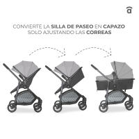 Asalvo Trío Convertible Biarritz 3 en 1 – Carrito de Bebé Evolutivo con Capazo, Silla de Paseo y Auto, Desde Recién Nacido hasta 22 kg, Plegado Fácil y Compacto - details 0