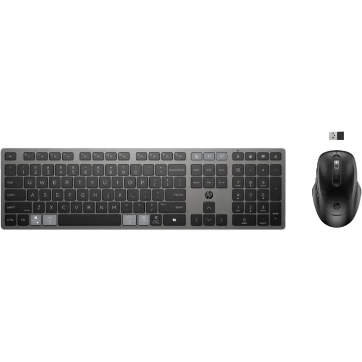 HP - Combinación de teclado y ratón inalámbricos recargables multidispositivo 725 9T5B0UT - 1