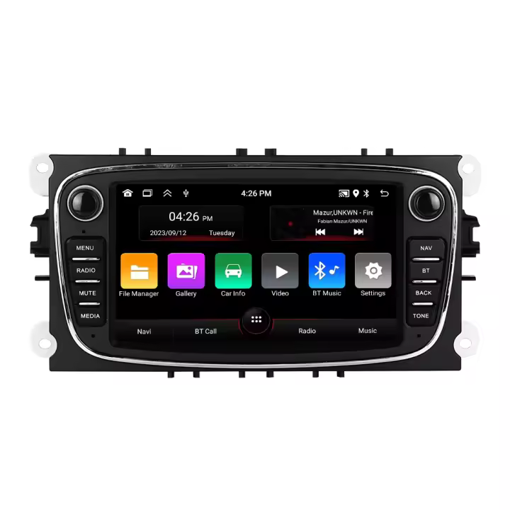 Radio De Coche 2 Din Para Ford Focus Mondeo S-Max C-Max Galaxy Kuga 2008-2011 Carplay Auto WIFI 7 Pulgadas Multimedia Navegador - 1