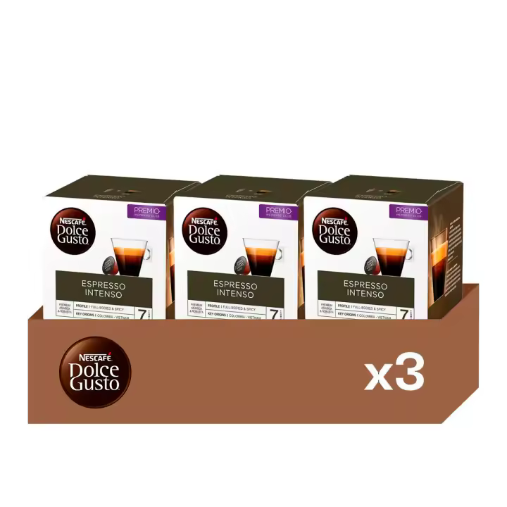 Espresso Intenso - Pack 3 Cajas de Café (48 uds) | Sabor Completo y Aromas Picantes, con Generosa Crema, Tueste Medio - 1