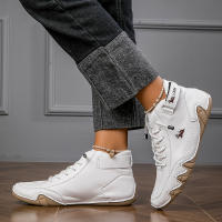 Botas De Cuero Para Hombre Botines De Otoño Invierno Moda Casual Zapatos De Alto Confort Transpirables Para Mujer - details 6