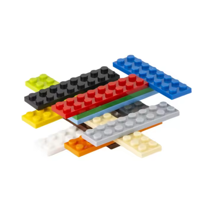 40pcs Bloques De Construcción DIY Figuras Delgadas 2x8 Dots 14 Colores Educativos Creativos - 1