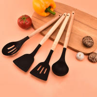 Set De Utensilios De Cocina Ecológicos De Silicona 12PCS Con Manos De Madera Antiadherentes Para Revolver Huevos Y Otras Tareas De Cocina - details 2